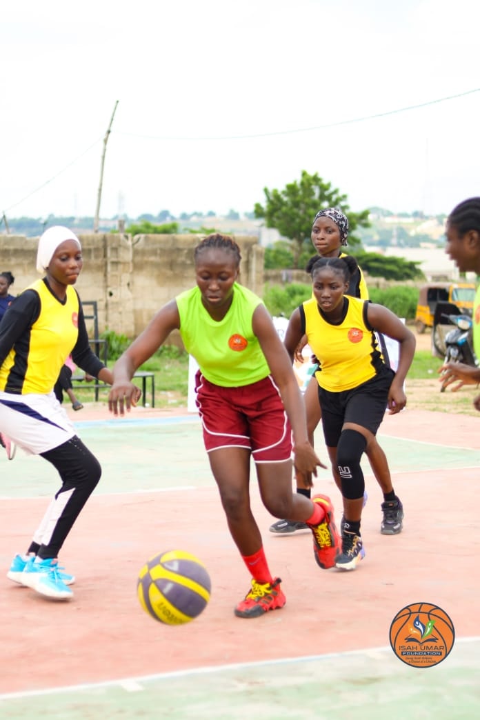 Female player driving to the basket during 3X3 Championship competition